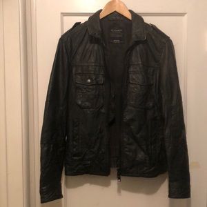 Allsaints Men’s Leather Jacket Size M